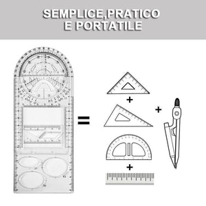 Righello Geometrico Multifunzionale