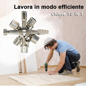 Chiave a croce multifunzione 10 in 1