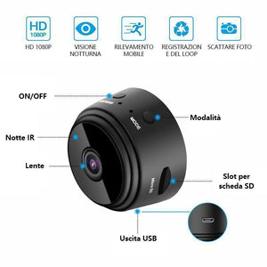 Mini telecamera WiFi magnetica 1080p