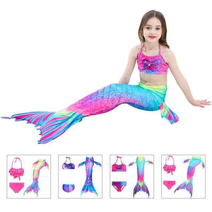 Costume da bagno bikini bambina coda a sirena