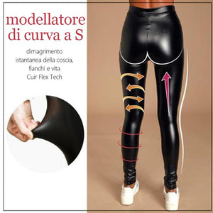 LEGGINGS IN ECOPELLE ELASTICIZZATA