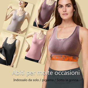 Gilet intimo slim senza cuciture in pile