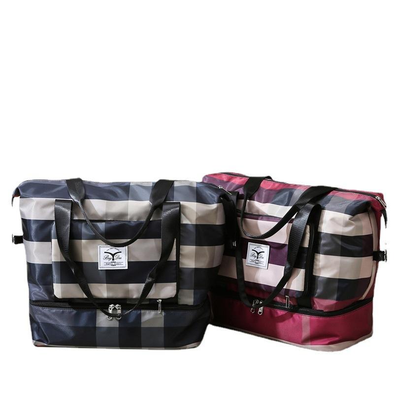 Borsa da viaggio con ruote, 28 – 58 l con funzione trolley, pieghevole, espandibile, borsa da viaggio con ruote, borsa pieghevole, borsa da viaggio, borsa da viaggio, borsa da uomo e da