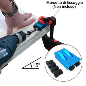 Posizionatore perforatore utensile per la lavorazione del legno