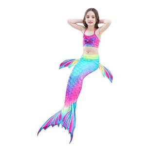 Costume da bagno bikini bambina coda a sirena