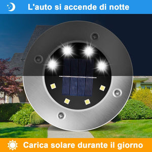 8 Luci Solari da Terra a LED