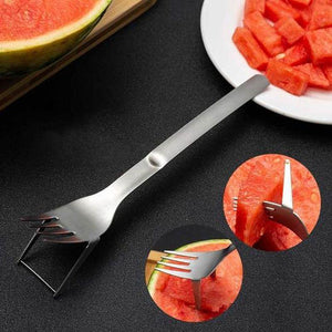 2021 Gadget da cucina I più venduti Affettatrice con forchetta per anguria 2 in 1