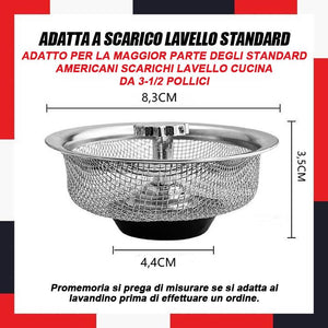 Filtro di ricambio per lavello in acciaio inox