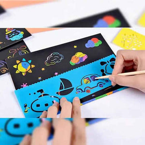 Carta gratta e vinci magica arcobaleno per bambini