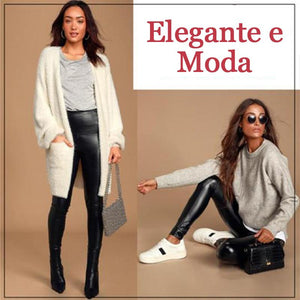 LEGGINGS IN ECOPELLE ELASTICIZZATA