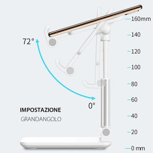 SUPPORTO PIEGHEVOLE DA TAVOLO PER TELEFONO E TABLET