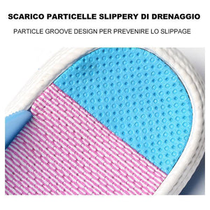 Pantofole infradito morbide arcobaleno da donna