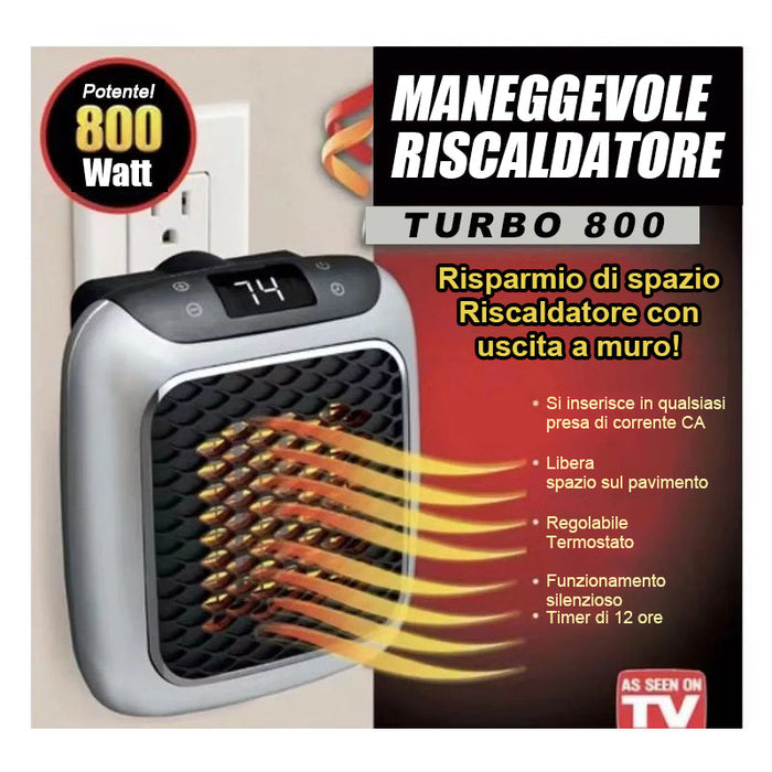 Riscaldatore Handy Turbo 800 Watt con uscita a muro