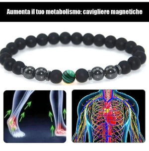 Bracciale magnetico in pietra naturale