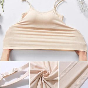 Canotta Donna Con Reggiseno Integrato - Top Sportivo Estivo Senza Spalline, Imbottito E Traspirante