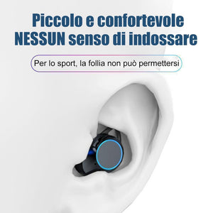 Auricolare Bluetooth wireless impermeabile, nero