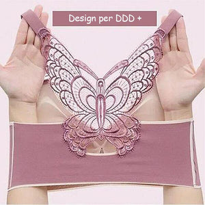 Reggiseno senza spalline con ricamo a farfalla