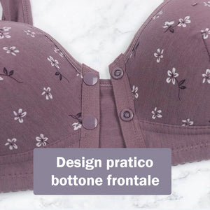 Comodo e pratico reggiseno con bottoni frontali.