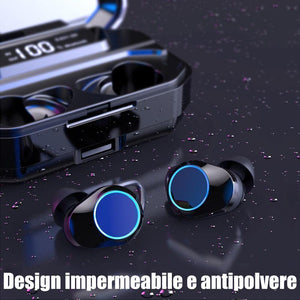 Auricolare Bluetooth wireless impermeabile, nero