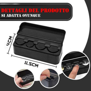 Scatola porta monete premium per auto