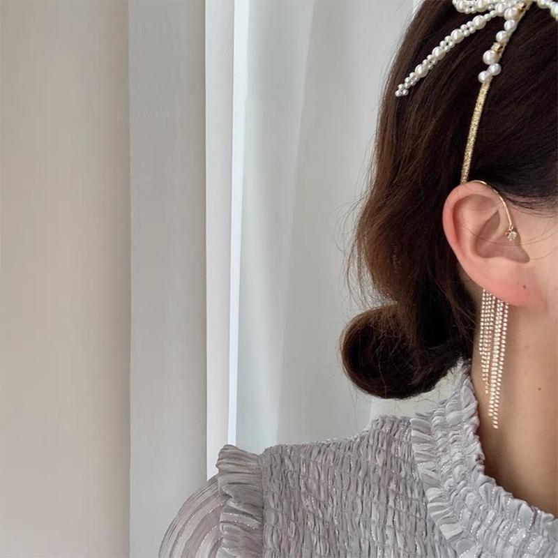Orecchini A Goccia Con Nappe E Zirconi In Argento 925 - Clip Non Perforanti, Ipoallergenici, Rame, Per Donne E Ragazze