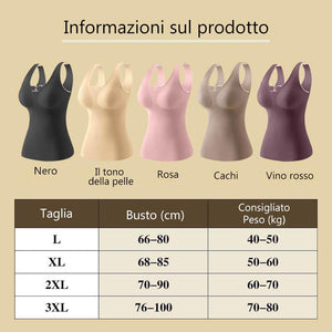 Gilet intimo slim senza cuciture in pile