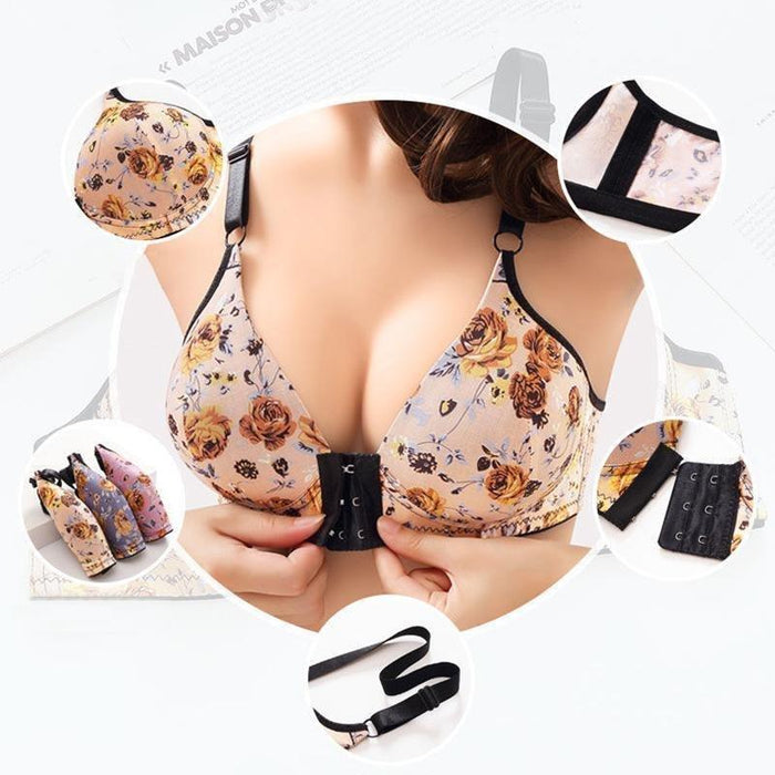 REGGISENO DONNA FIBBIA FRONTALE STAMPA ARRICCIATA